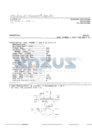 2N4101 datasheet - SCR, V(DRM) = 600V TO 699.9V