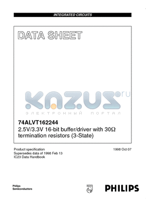 AV162244DGG datasheet - 2.5V/3.3V 16-bit buffer/driver with 30ohm termination resistors 3-State