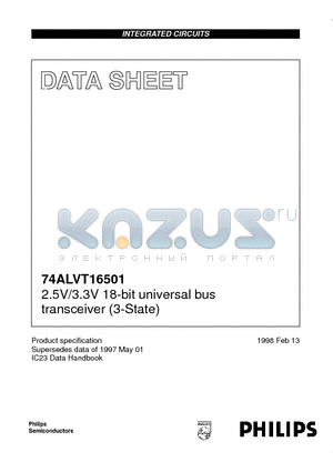 AV16501DGG datasheet - 2.5V/3.3V 18-bit universal bus transceiver 3-State