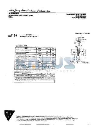 2N4186 datasheet - SILICON CONTROLLED RECTIFIER