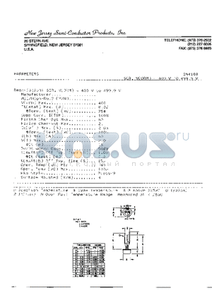 2N4188 datasheet - SCR, V(DRM) = 400V TO 499.9V