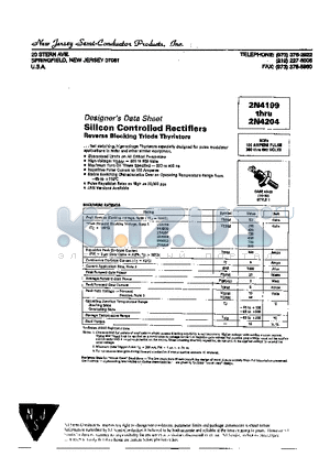 2N4199 datasheet - SILICON CONTROLLED  RECTIFIERS