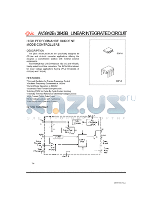 AV3842B datasheet - LINEAR INTEGRATED CIRCUIT