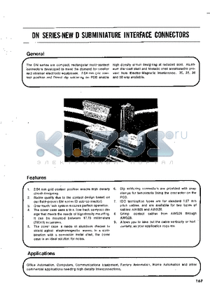 DN-50-CV1 datasheet - DN SERIES-NEW D SUBMINIATURE INTERFACE CONNECTORS