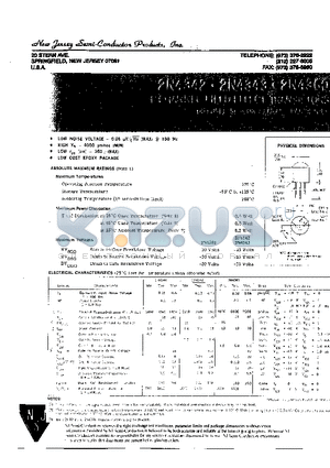 2N4342 datasheet - LOW NOISE VOLTAGE