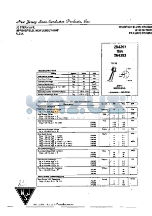 2N4391 datasheet - N-CHANNEL-DEPLETION