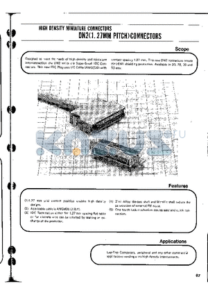 DN2-30-20P datasheet - HIGH DENSITY MINIATURE CONNECTORS