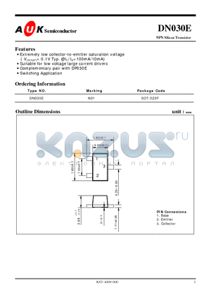 DN030E datasheet - NPN Silicon Transistor