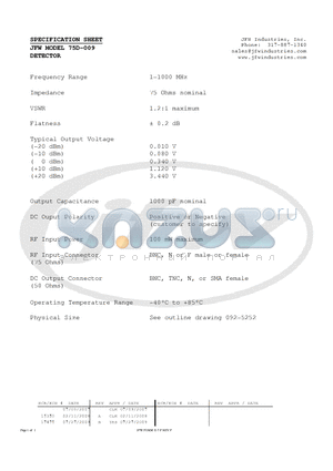 75D-009 datasheet - DETECTOR