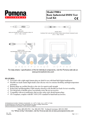 5900A datasheet - Basic Industrrial DMM Test Lead Kit