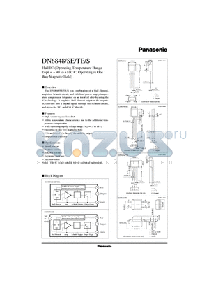 DN6848SE datasheet - Hall IC(Operating Temperature Range Topr = - 40 to -100`C, Operating in Alternative Magnetic Field)