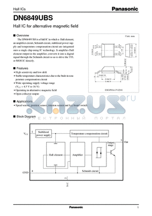 DN6849UBS datasheet - Hall IC for alternative magnetic field