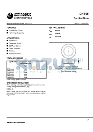 DNB65 datasheet - Recifier Diode