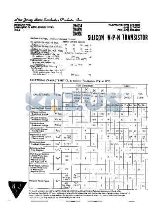 2N4934 datasheet - SILICON N-P-N TRANSISTOR