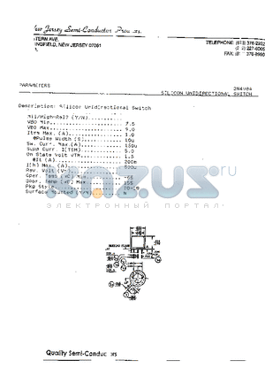 2N4984 datasheet - SILICON UNIDIRECTIONAL SWITCH