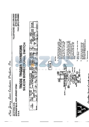 2N4986 datasheet - TRIODE TRIGGER THYRISTORS