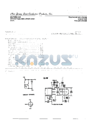 2N4989 datasheet - SILICON UNIDIRECTIONAL SWITCH