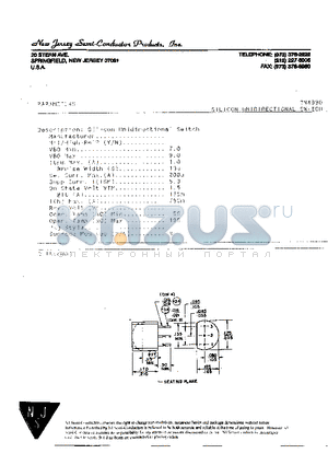 2N4990 datasheet - SILICON UNIDIRECTIONAL SWITCH