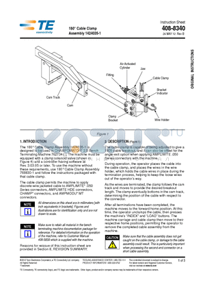 761204-1 datasheet - 180` Cable Clamp Assembly 1424035-1