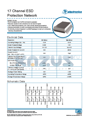 DNR-QDN002LF datasheet - 17 Channel ESD Protection Network