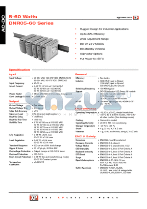 DNR10US12 datasheet - AC-DC Power Supplies