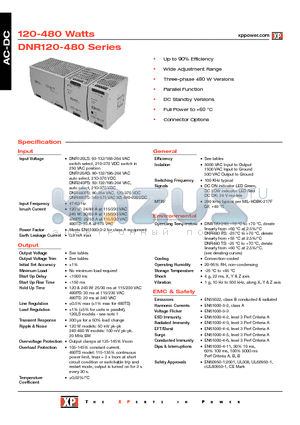 DNR120AS12 datasheet - AC-DC Power Supplies