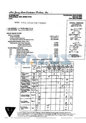 2N5081 datasheet - N.P.N SILICON HIGH FREQUENCY