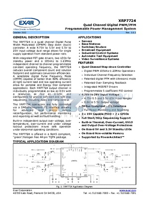 AVDD datasheet - Quad Channel Digital PWM/PFM Programmable Power Management System