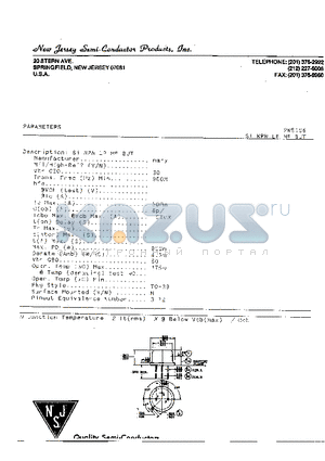 2N5106 datasheet - SI NPN LP HF BJT