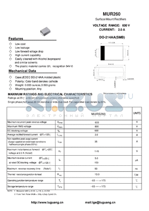 DO-214AA datasheet - Surface Mount Rectifiers