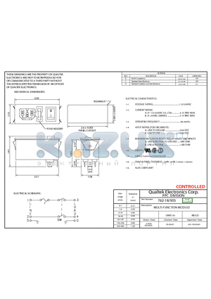 76218003 datasheet - MULTI-FUNCTION MODULE