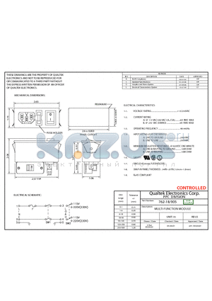 76218005 datasheet - MULTI-FUNCTION MODULE