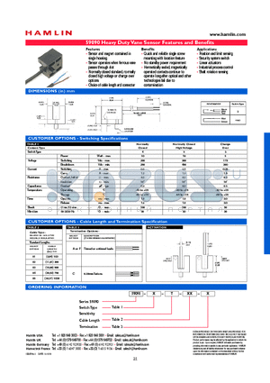 59090-5-T-01-A datasheet - Heavy Duty Vane Sensor Features and Benefits