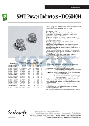 DO5040H-104ML datasheet - SMT Power Inductors