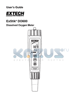 DO600 datasheet - Dissolved Oxygen Meter