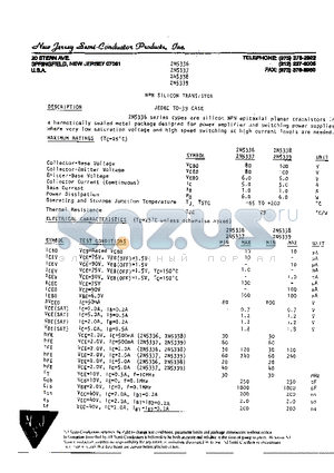 2N5336 datasheet - NPN SILICON TRANSISTOR