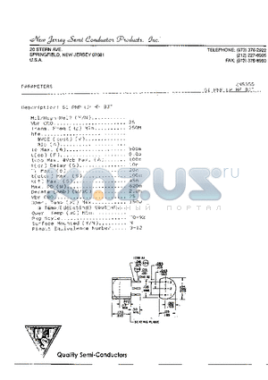 2N5355 datasheet - SI PNP LP HF BJT