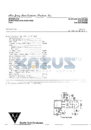 2N5356 datasheet - SI PNP LP HF BJT