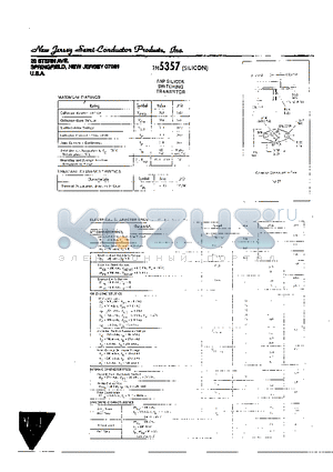 2N5357 datasheet - PNP SILICON SWITCHING TRANSISTOR