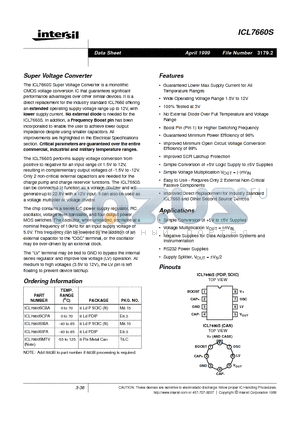 7660S datasheet - Super Voltage Converter