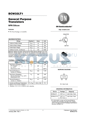 BCW32LT1 datasheet - General Purpose Transistors