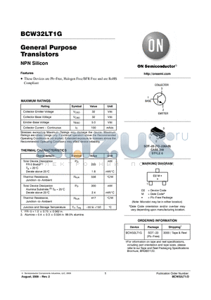 BCW32LT1 datasheet - General Purpose Transistors