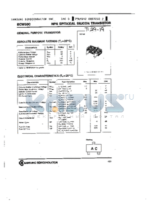 BCW60C datasheet - NPN EPITAXIAL SILICON TRANSISTOR