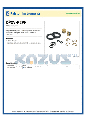 DP0V-REPK datasheet - DP0V pump repair kit