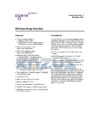 DP2L34DJTDJV-DB datasheet - DP2 DATA PUMP CHIP SETS