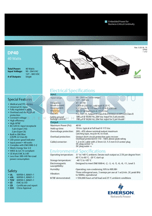 DP4015N2M datasheet - 40 Watts