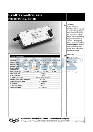 DP643.0-67A datasheet - FOUR-BITOCTAVE-BANDDIGITAL FREQUENCYTRANSLATORS