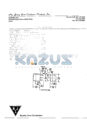 2N5485 datasheet - JFETS, N-CHANNEL