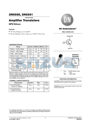 2N5551 datasheet - mplifier Transistors(NPN Silicon)