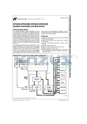 DP8228 datasheet - System Controller and Bus Driver